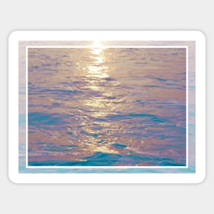 Blush sunset on a calm Indian beach: abstract nature photography Sticker